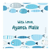 Gift Tag - Fish Blue