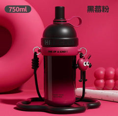 Vaccum steel hanging sipper bottles