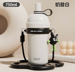 Vaccum steel hanging sipper bottles