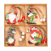 Christmas wooden Santa Claus ornaments
