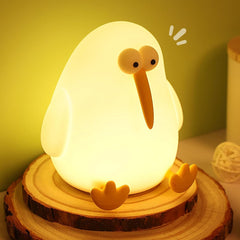 Brown kiwi lamp