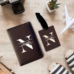 Persoanlised passport cover and bag tag