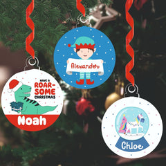 Personalised Christmas tree ornaments