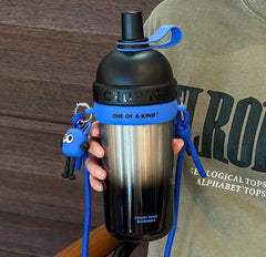 Vaccum steel hanging sipper bottles