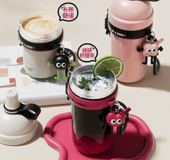 Vaccum steel hanging sipper bottles