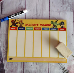 Persoanlised planner with a pouch