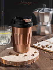 Metallic coffee sipper