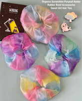 Organza Scrunchies.. (set of 4 Hair Rubbers)