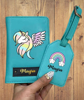 Passport cover with a bag tag