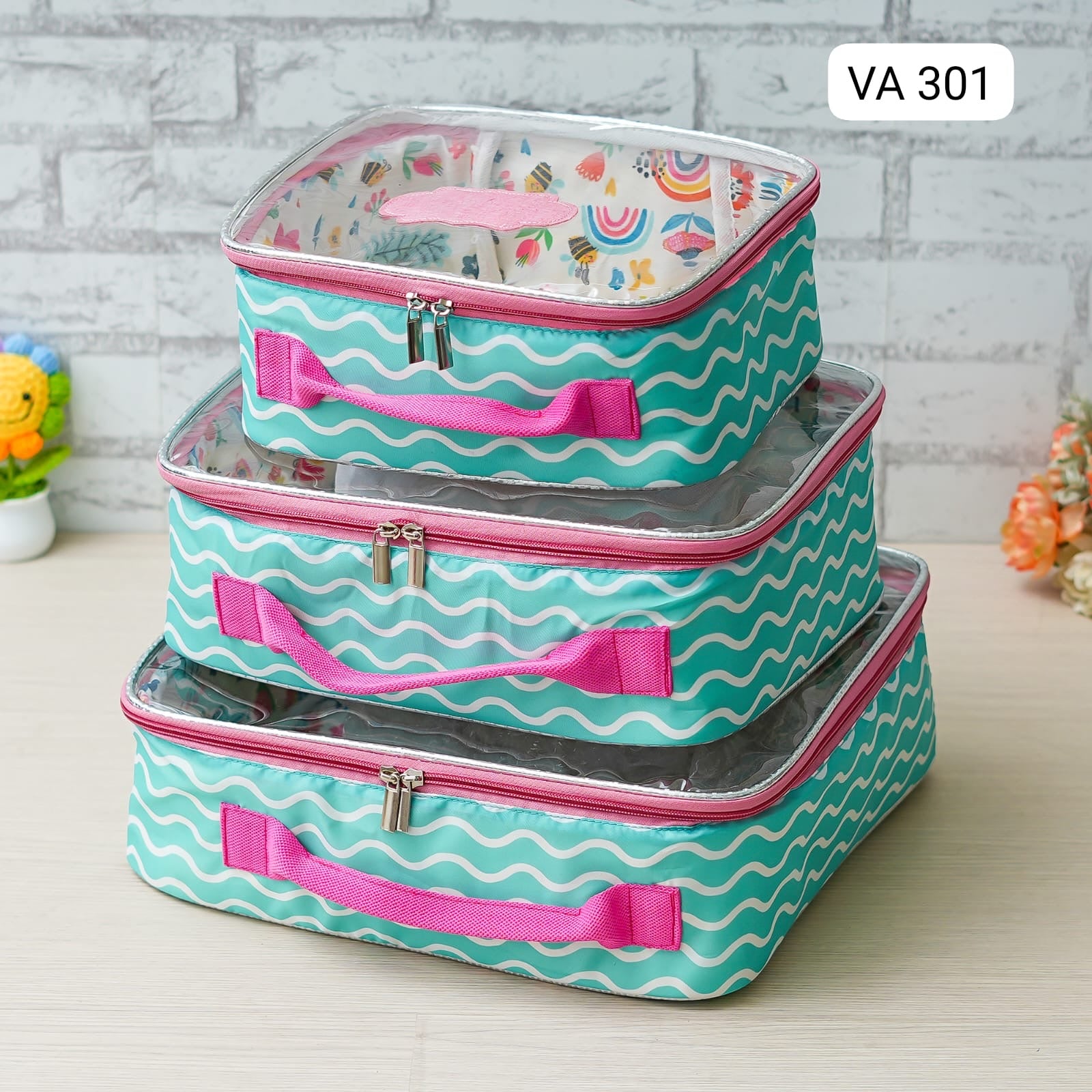 Personalised 3 piece organiser set