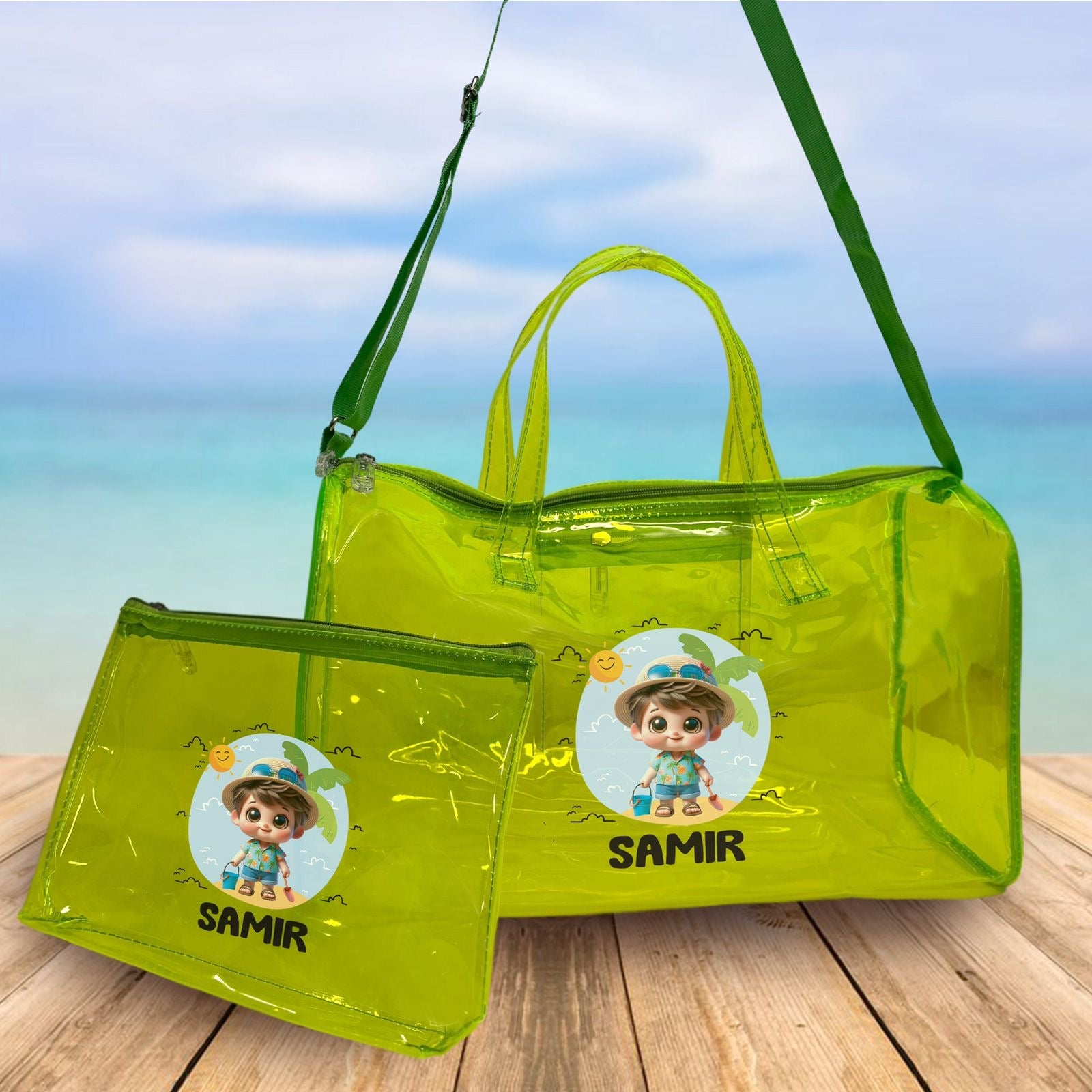 Personalised kids jelly bag with pouch