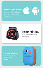 Cute unicorn theme portable pocket printer