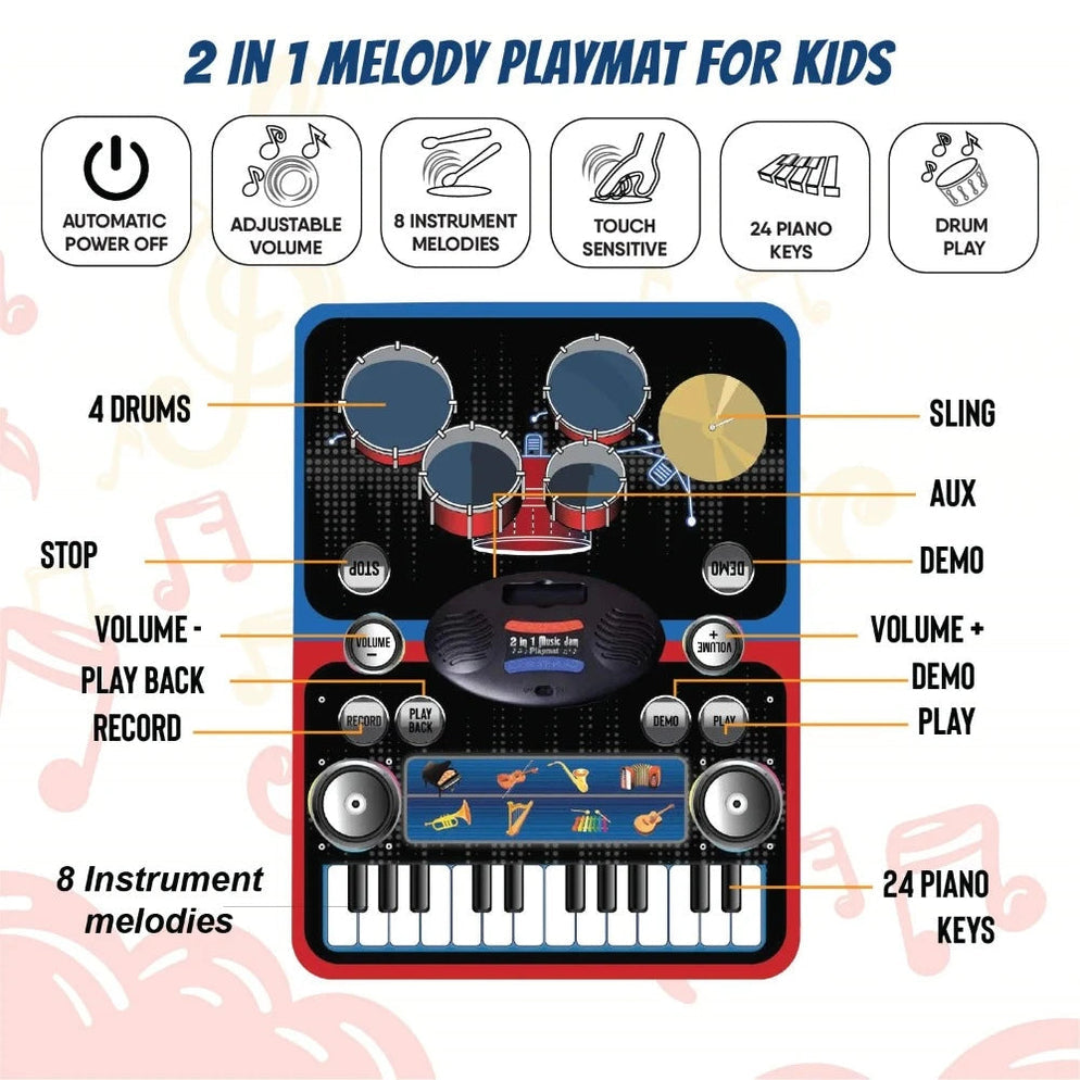 Electrobotic 2 in 1 Musical Playmat for kids