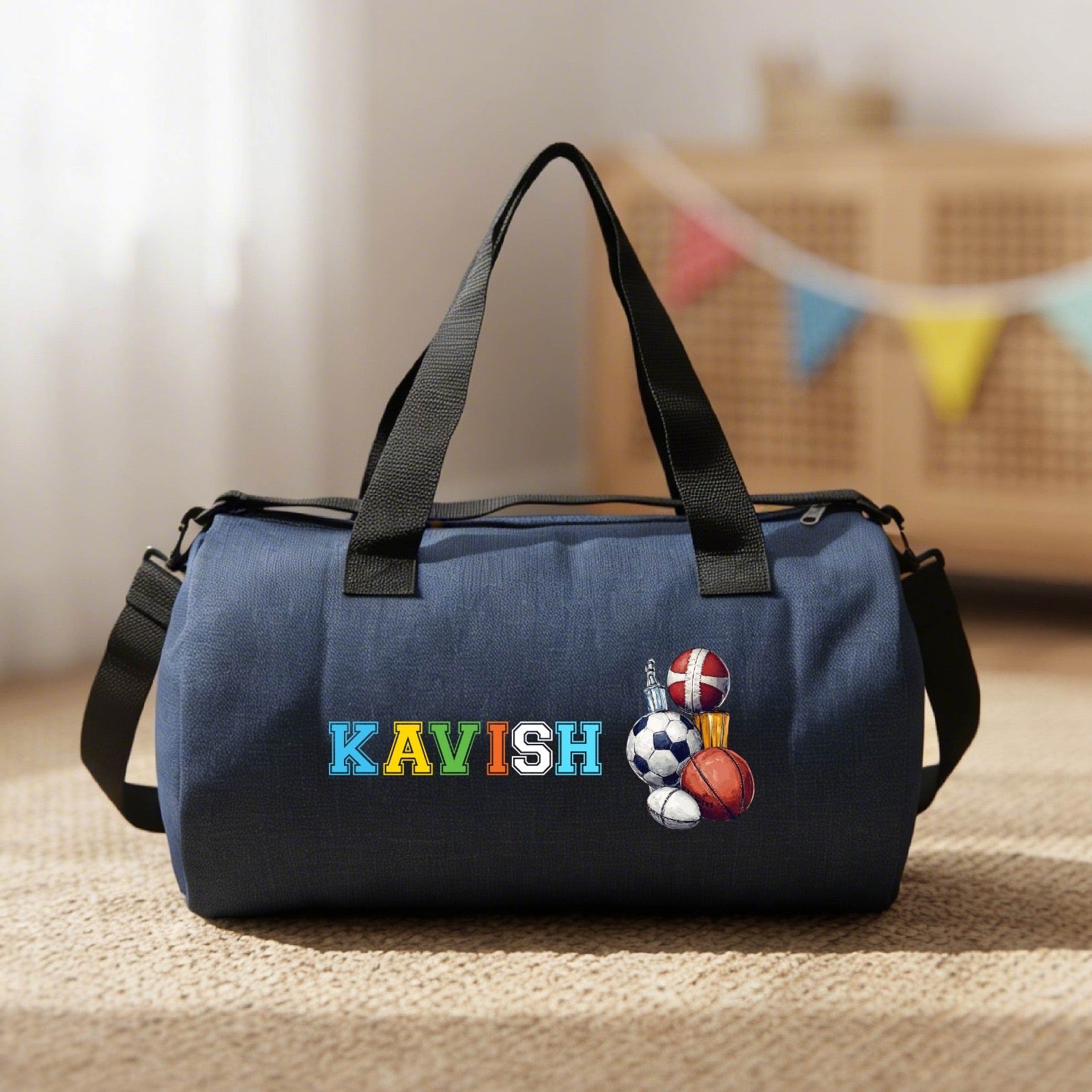 Personalised Denim Duffle bag