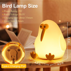 Brown kiwi lamp