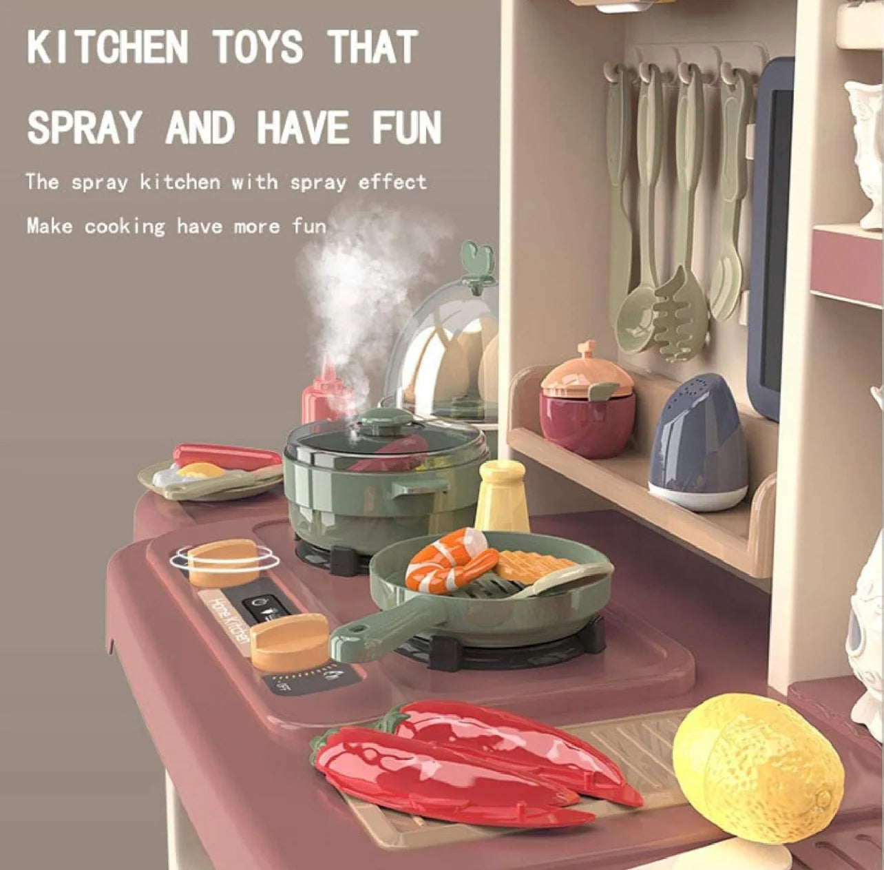Kids interactive kitchen set