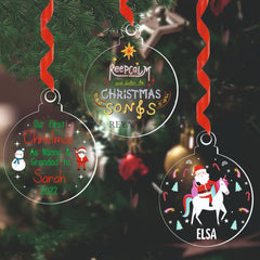 Personalised Christmas tree ornaments