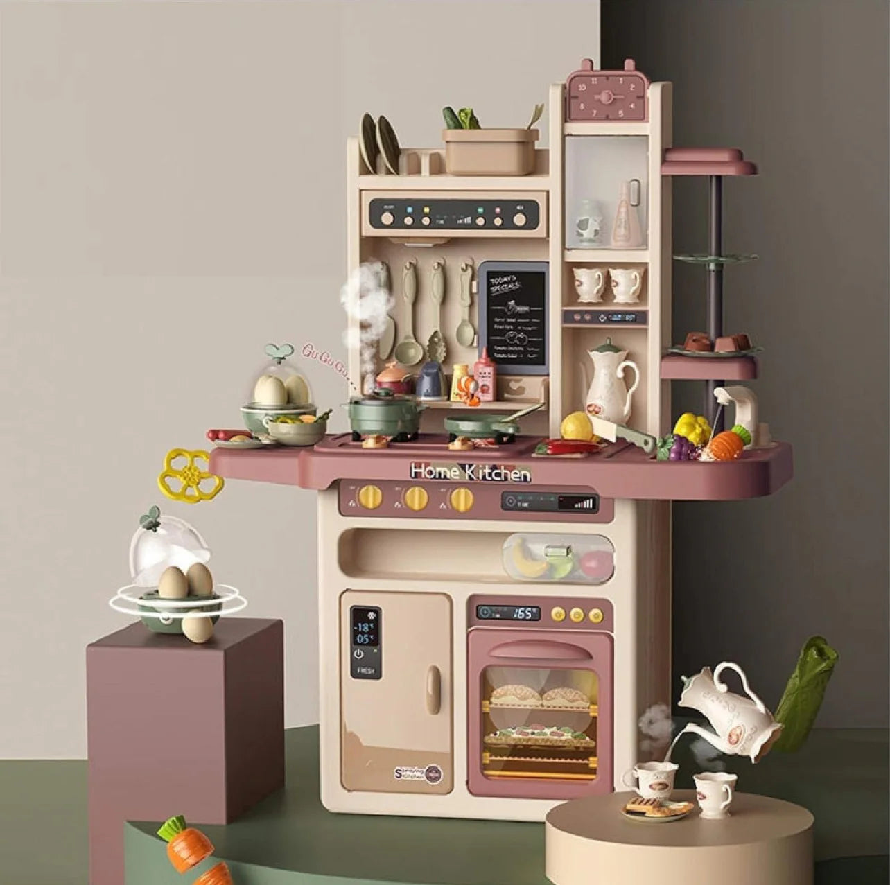 Kids interactive kitchen set