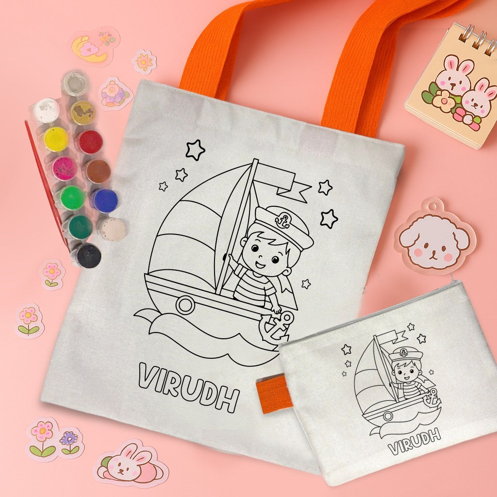Personalised DIY bag pouch combo