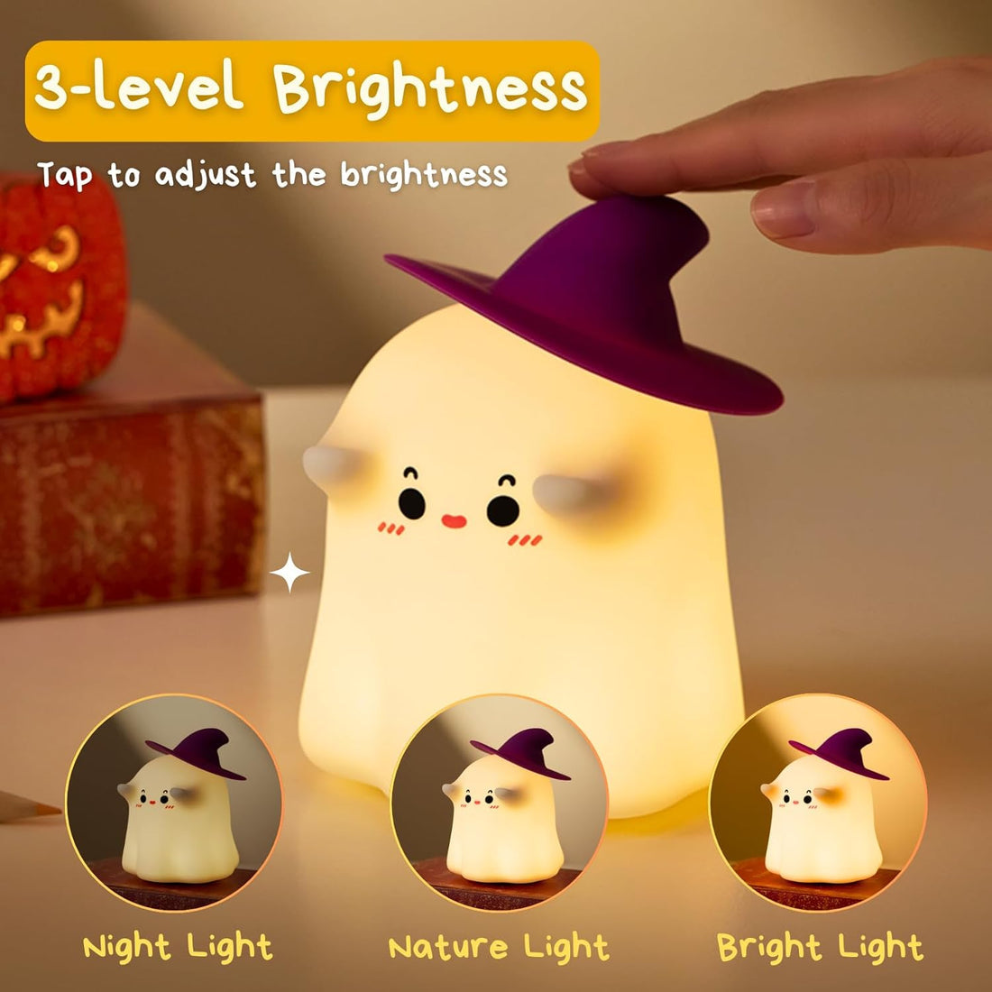Cute ghost silicon lamp