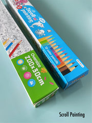 kids Scrolll Painting with 12color pencils..
