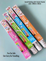kids Scrolll Painting with 12color pencils..