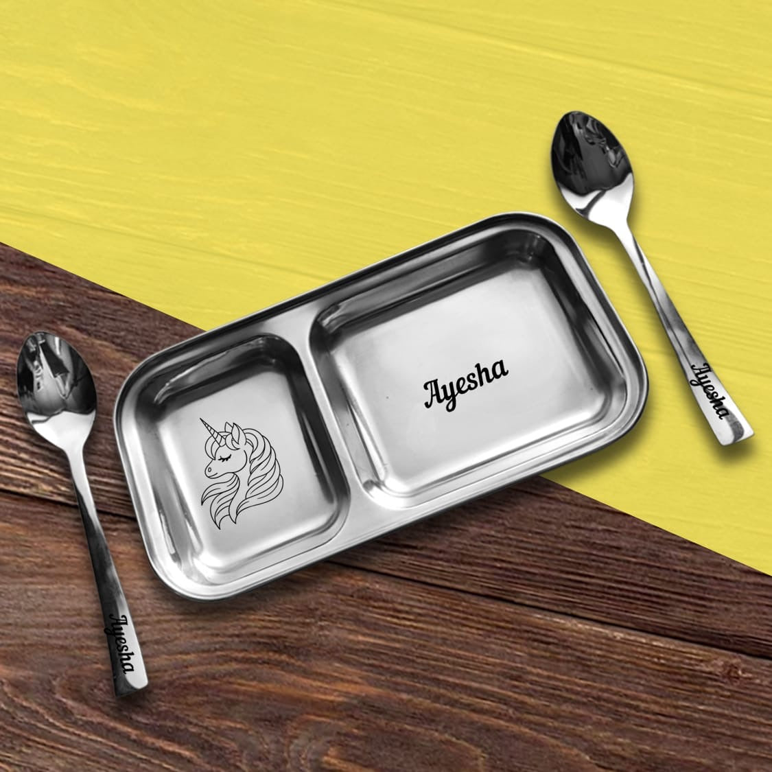Personalised Maggie plate set