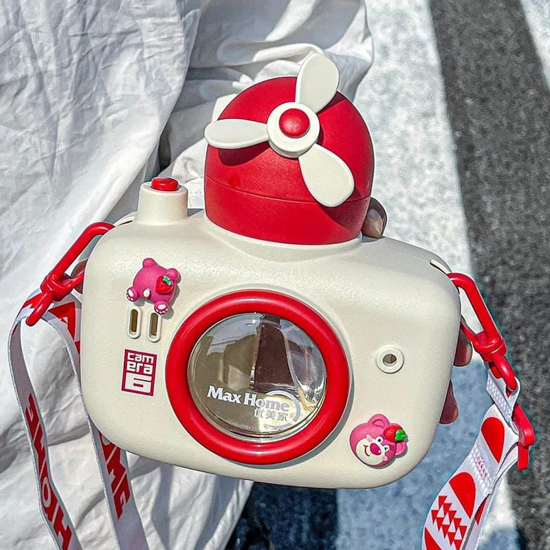 Cute camera sipper bottle