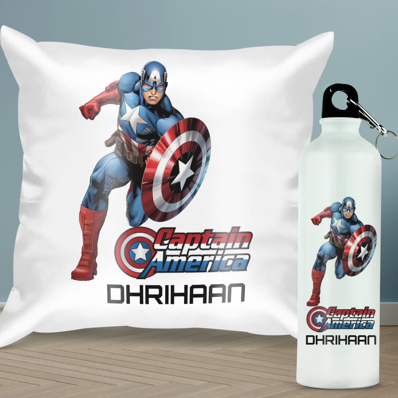 Personalised pillow with a bottle (Prepaid only)
