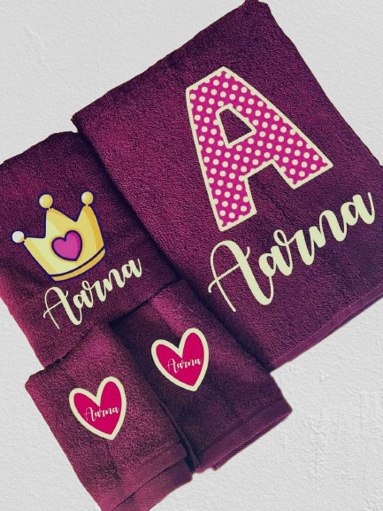 Personalised towel set