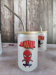 Persoanlised straw glass tumbler