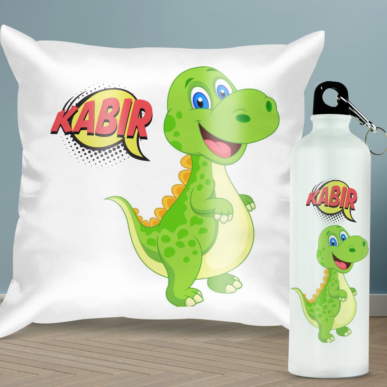 Personalised pillow with a bottle (Prepaid only)