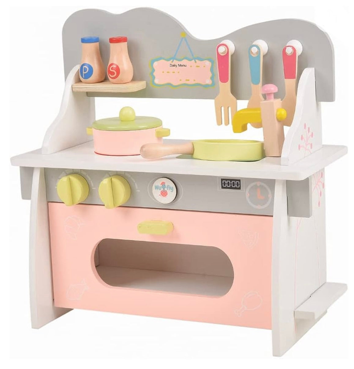 Cute pretend play wooden set
