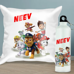 Personalised pillow with a bottle (Prepaid only)
